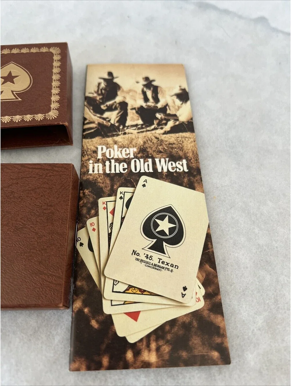 MARLBORO Texan  No. 45 Poker Cards Set VINTAGE Texas Star Blue Red